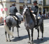 Men on Horseback at Feria (Fair), Málaga, Andalusia, Spain